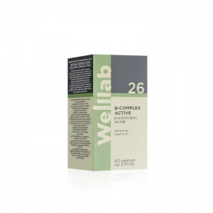 БАД с витаминами группы В Welllab В-COMPLEX ACTIVE, 60 капсул